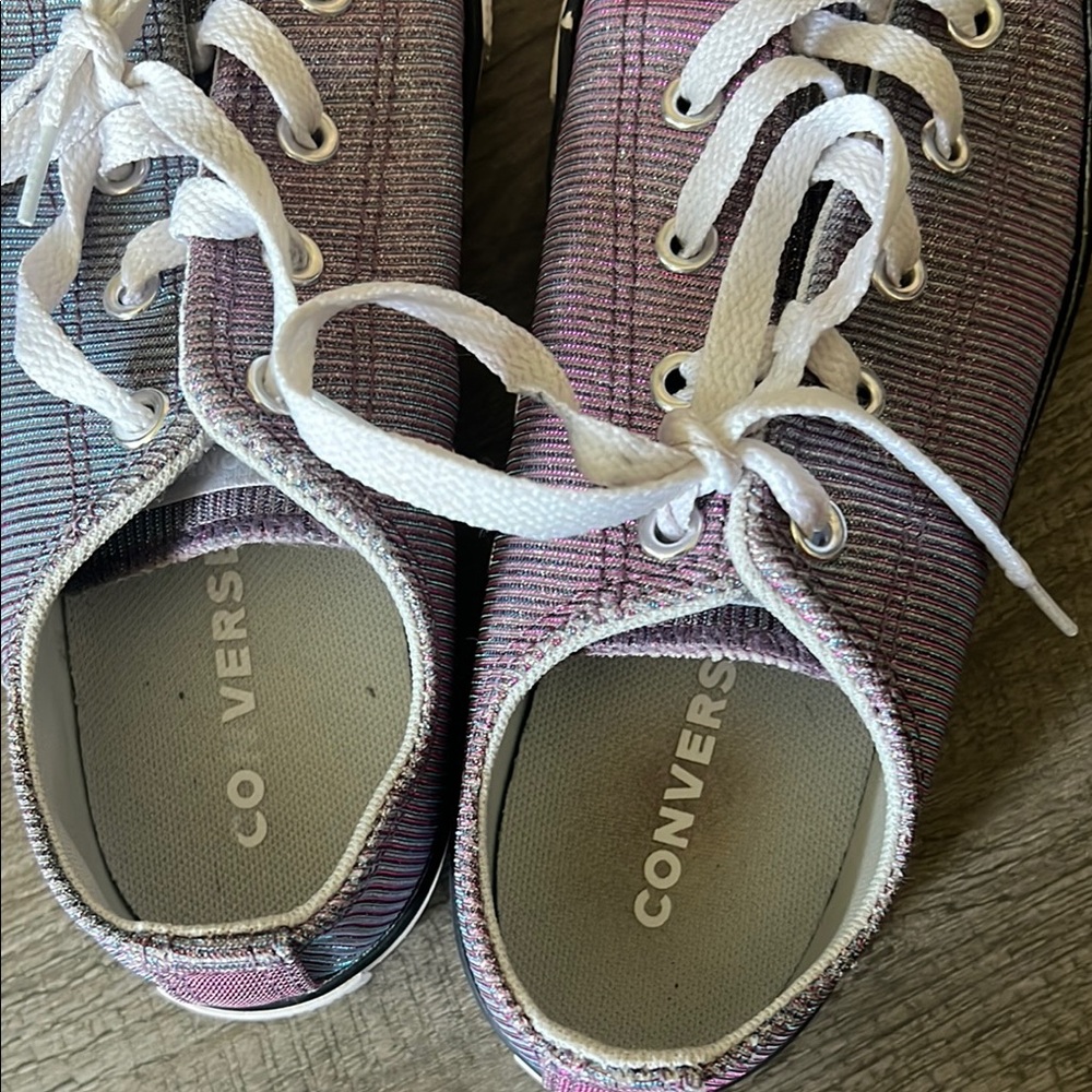 Converse Kids' Shimmering Blue and Purple Sneakers 7 - Picture 7 of 10